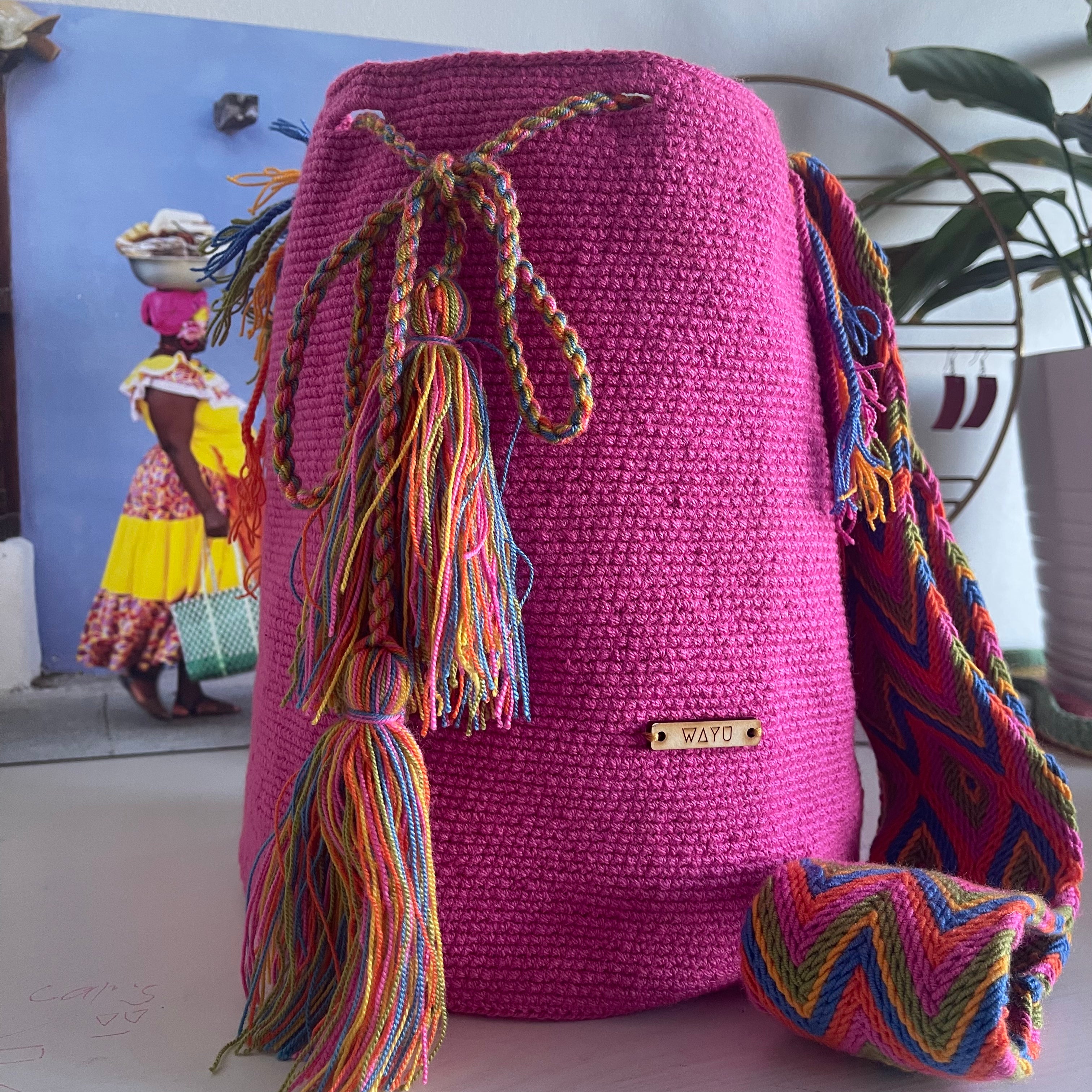 Fuchsia Wayuu Bucket Bag