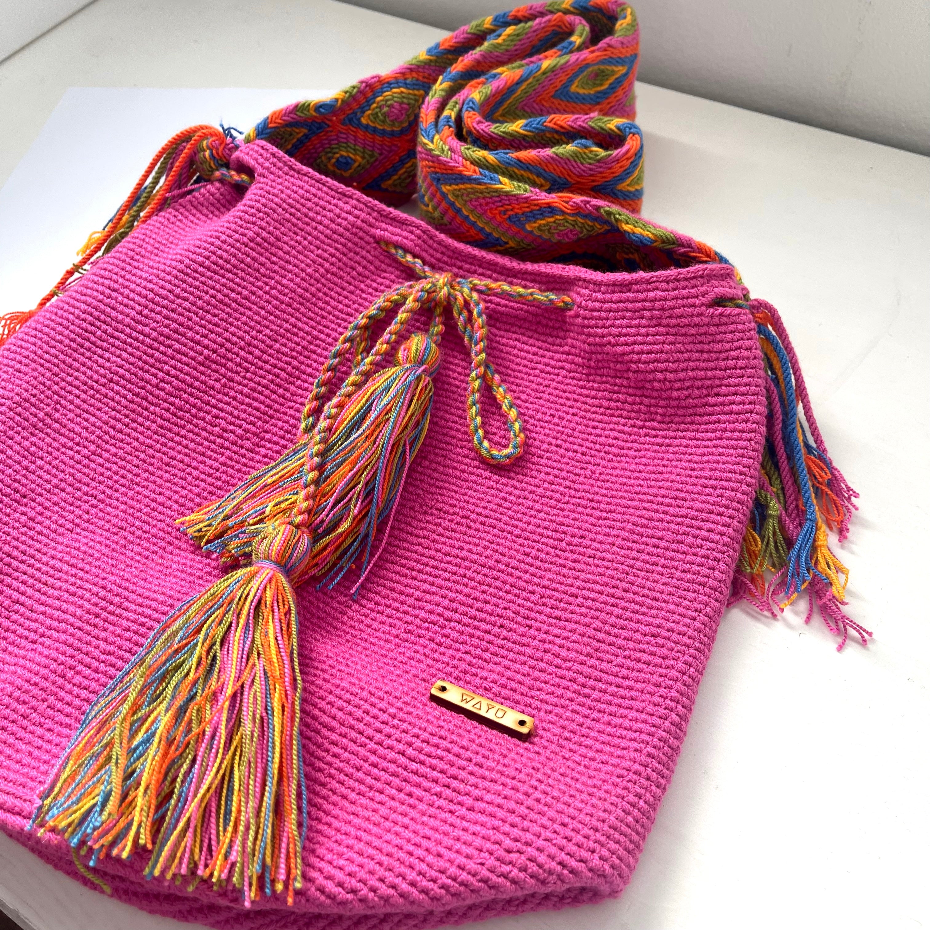 Fuchsia Wayuu Bucket Bag