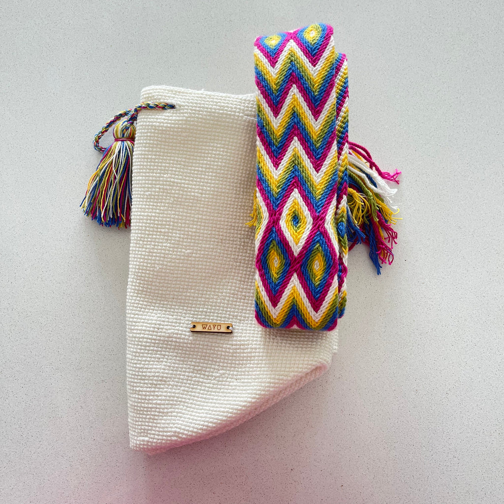 Natural White Wayuu Bucket Bag