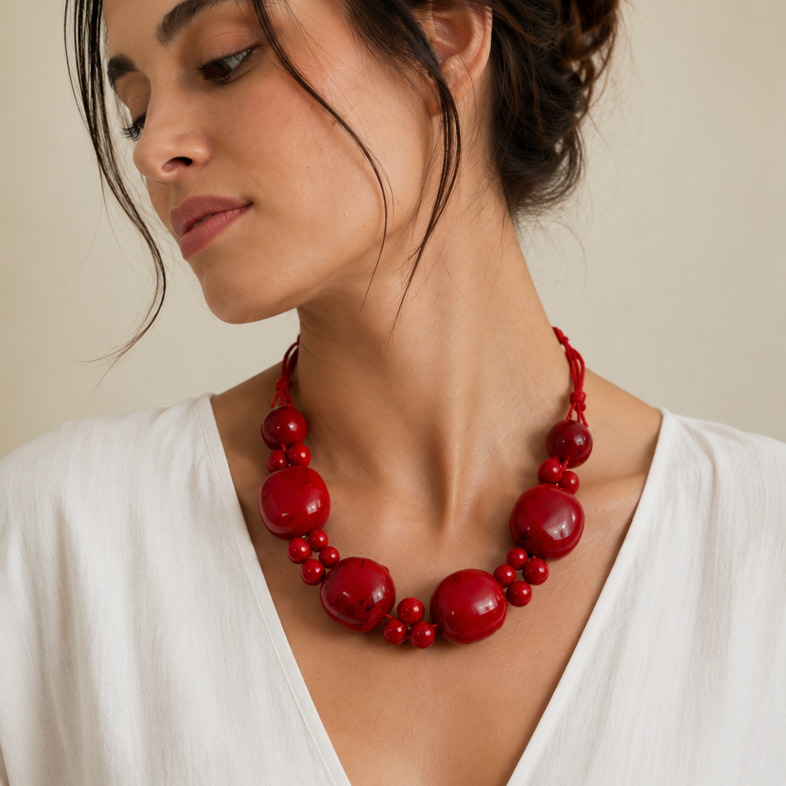 Red Tagua Seed Necklace Australia
